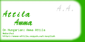 attila amma business card